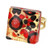 GlassOfVenice Murano Glass Venetian Reflections Square Adjustable Ring - Black Red