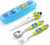 Disney Monster University Mike Kids Children Fork Spoon Training Chopsticks Flatware Utensil Cutlery Dinnerware Tableware Set with Case 4 pieces
