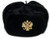Russian Army KGB Military Fur Hat UshankaBLACKM wImperial Eagle Crest Badge