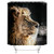 Fangkun Shower Curtain Art Bathroom Decor - Lion Head Pattern Printed Polyester Fabric Bath Curtains Set - 12pcs Shower Hooks - 72 x 72 inches