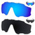 Galvanic Replacement Lenses for Oakley Jawbreaker OO9290 Sunglass - Ice  Black Polarized - Combo Pack