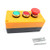 ZXHAO 22mm Mount Green & Red Momentary Push Button Switch & Red Self Locking Emergency Stop Switch with Control Box 1set