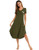 AGFAN Nightwear Womens Sleepwear Nightgown Comfy Sleep Shirt Short Sleeve Sleep Dress Green S