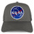 Armycrew XXL Oversize NASA Meatball Logo Patch Mesh Back Trucker Baseball Cap - Charcoal