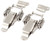 Uxcell Aviation Toolbox Straight Loop Toggle Latch Catches, Silver Tone, 2-Pack