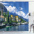 Ambesonne Italy Shower Curtain Panoramic Landscape of Lake Como Mountains and Clouds Digital Image Print Cloth Fabric Bathroom Decor Set with Hooks 70 Long Green Blue