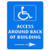 Access Around Back of Building Right Arrow Parking Sign Aluminum Weatherproof Metal Sign Vertical Street Signs