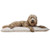 Furhaven Pet Dog Bed Kennel Pad - Ultra Plush Curly Faux Fur Crate or Kennel Mat Tufted Pillow Cushion Pet Bed for Dogs and Cats Latte Large