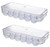 2 x18 Egg Plastic Egg Holder for Refrigerator BPA Free Egg Storage Container for Fridge Egg Organizer with Lid and Handle Clear