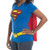 Supergirl DC Comics Cape Juniors T-Shirt Large Blue