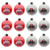 FOCO Ohio State Buckeyes NCAA 12 Pack Ball Ornament Set