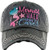 Distressed Patch Hat Mermaid Hair Dont Care - Black