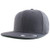 Trendy Apparel Shop Flexfit Oversize XXL Structured Blank Flatbill Snapback Cap - Charcoal - 2XL