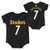 Outerstuff NFL Newborn Infants Team Color Name and Number Bodysuit Creeper 69 Months Ben Roethlisberger Pittsburgh Steelers Home Black