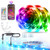 LED Strip Lights Sumkyle RGB LED Light Strip Bluetooth Music Sync with IR Remote Controller Color Changing LED Strip Light for Bedroom Decoration 32_8FT