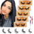 GOO GOO Mink Eyelashes Natural Eyelashes 16mm to 19mm 5 Styles Multipack 3D Mink Lashes Fake Eyelashes Natural Look Reusable Handmade Siberian Mink Fur False EyeLashes for Women