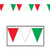Beistle 50702-RWG Outdoor Pennant Banner, 17 by 30-Feet, Red White Green