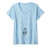 Womens Smart Sheep in Sky V-Neck T-Shirt