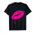 Hot Pink Lips Kiss 80s Lipstick Party T-Shirt Drip 1982 T-Shirt