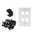 VCE 20-Pack Blank Keystone Jack Inserts for Wallplate Bundle with 10-Pack 4-Port Keystone Wall Plate