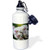 3dRose ORCHID P Sports Water Bottle 21 oz White
