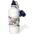 3dRose Cherry Blossom Flower Monogram Initial H Sports Water Bottle 21 oz White