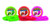 MAD MATTR Quantum Pods by Relevant Play - Green Red and Pink 2oz Pack3