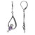 Silvershake Natural Oval Shape Amethyst 925 Sterling Silver Bird Drop Dangle Leverback Earrings