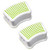 1 Step Stools for Kids - 2 Pack Green Toddler Step Stools for Toilet Potty Training Bathroom and Kitchen - Slip Resistant Soft Grip for Safety Stackable -SINCOS