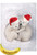 Jumbo Christmas Card: Bear Hugs Santa's Hat Wearing Lovable Polar Bear Cubs Cuddling, With Envelope (Giant Size: 8.5" x 11") J6327CXSG