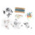 1565PCS Electronic Component Assorted Kit Including Electrolytic Capacitors Ceramic Capacitors Diodes Transistors 3MM LEDs 5MM LEDs 14W Resistors