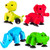Stikbot Safari Pets Set -- Pack of 4 Stikbots Toys Animals Family Assorted Colors Lion Elephant Hippo Rhino