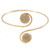 Avalaya Gold Plated Clear Austrian Crystal Disk Upper ArmArmlet Bracelet - 28cm L Adjustable