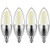 GEZEE LED Candelabra Bulb Non-Dimmable 120Watt Light Bulbs Equivalent 15W LED Candle BulbsDaylight White 6000K Chandelier Bulbs4_3in E12 Candelabra Base 120V 1500Lumens Torpedo Shape4 Pack