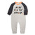 Hurley Baby Boys Long Sleeve Coverall Birch Heather Raglan 6M