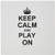3dRose Keep Calm and Play on - carry on gaming - hobby or pro gamer gifts - Greeting Cards 6 x 6 inches set of 12 gc-157754-2