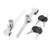 uxcell Cabinet Display Case Showcase Sliding Glass Door Lock w Keys 2Pcs