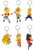 Anime Character Cosplay Keyring Set with 6 PVC Figures