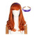 FantaLook Long Orange Anime Cosplay Wig for Halloween Parties