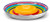 Chip and Dip Dish Serving Platter by Kook Ceramic Make Multi-Color Chips Dips Appetizers 12_6 in