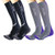 Thirty48 Graduated 20-30mmHg Elite Compression Socks for Performance   Recovery Best for Running Shin Splints LXL US Women 11-14  US Men 9-13 2 Pairs BlackGrey   PurpleGrey