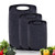 Plastic Cutting Board for KitchenHaomacro Cutting Board BPA Free Non Slip Juice Grooves Dishwasher Safe Non Porous Set of 3 Chopping Boards Easy Grip Handle Easy To Clean Black
