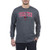 Elite Fan Shop Texas Tech Red Raiders Mens Dark Charcoal Gray Long Sleeve Tee Large