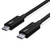 Thunderbolt 3 Cable 40Gbps 100W 20V 5A Charging 2_6ft1_6ft USB C Compatible Support 5K A60HZ Display Data Transfer Cable for Monitor External SSD eGpu USB-C Docking Station 1_6ft