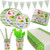 98PCS Dinosaur Party Supplies Set Serves 12 Guests Dinosaur Themed Party Favors Include Plates Cups Napkins Straws Cutlery Banner Tablecloth