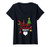 Womens Dialysis Technician Effect Christmas Nephrology Tech V-Neck T-Shirt
