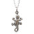 Tiny Lizard Gecko Charm Necklace - 925 Sterling Silver 18