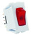 JR Products 12505 Red/White SPST Illuminated On/Off Switch