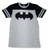 DC Comics Batman Logo White w Black Ringer Graphic T-Shirt - Large