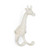 Abbott Collection 27-FORGE-08 Giraffe Double Wall Hook 6_5 inches H Antique White